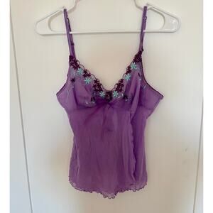 Y2K Vintage Victoria’s Secret Mesh Sheer Cami Coquette Fairy Babydoll Size M